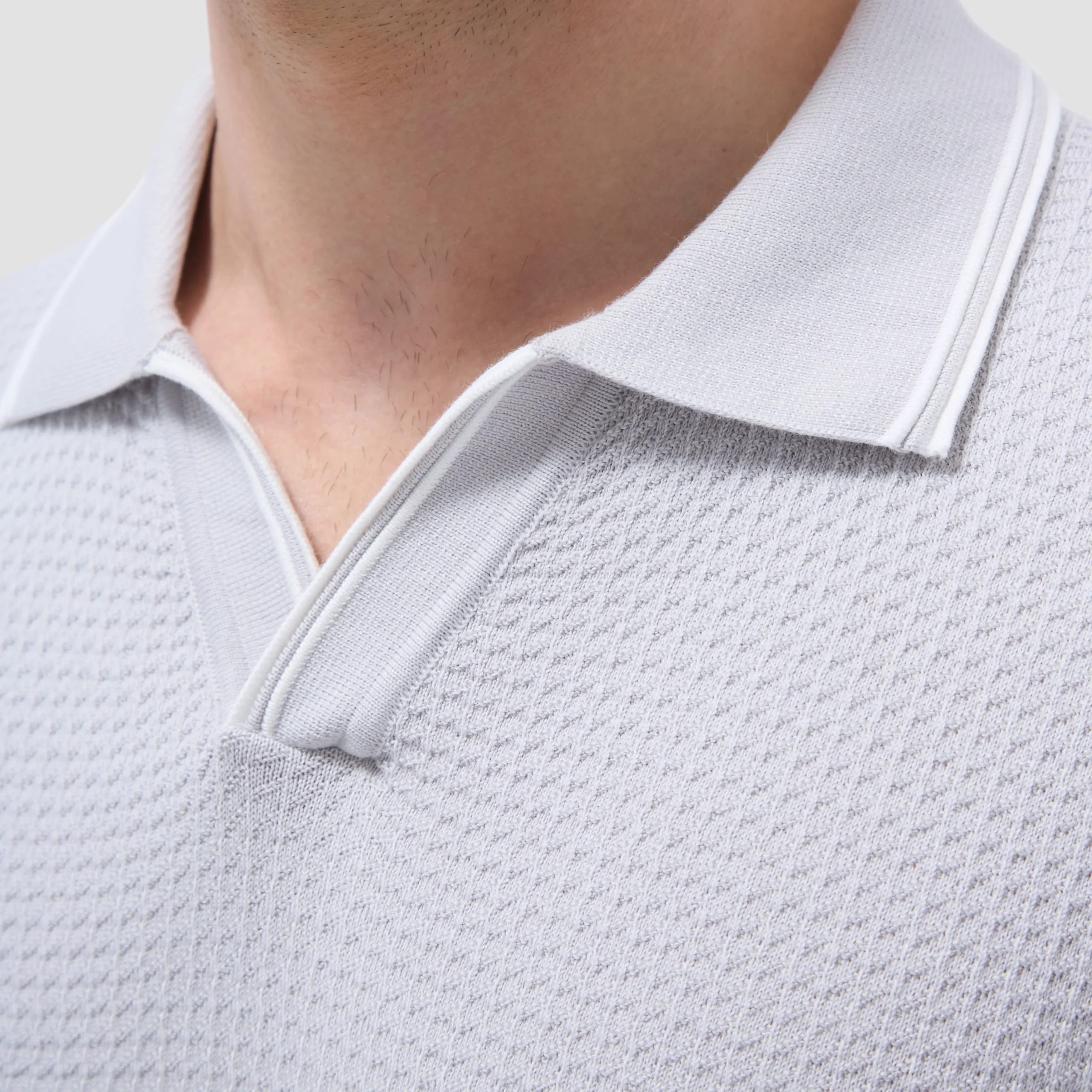 Seed Rib Short Sleeve Johnny Sweater