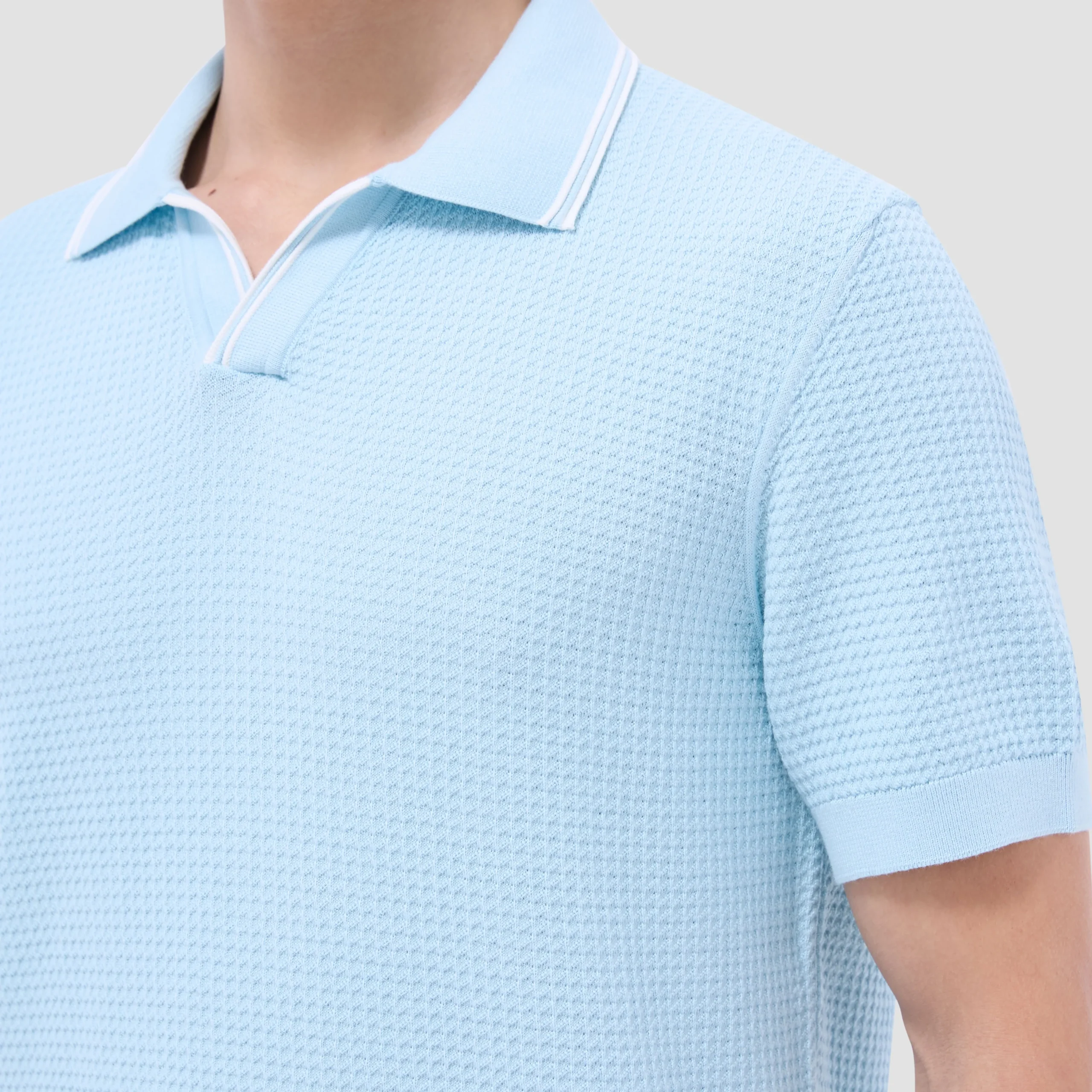 Seed Rib Short Sleeve Johnny Sweater