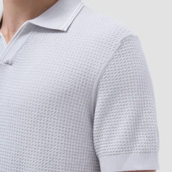 Seed Rib Short Sleeve Johnny Sweater