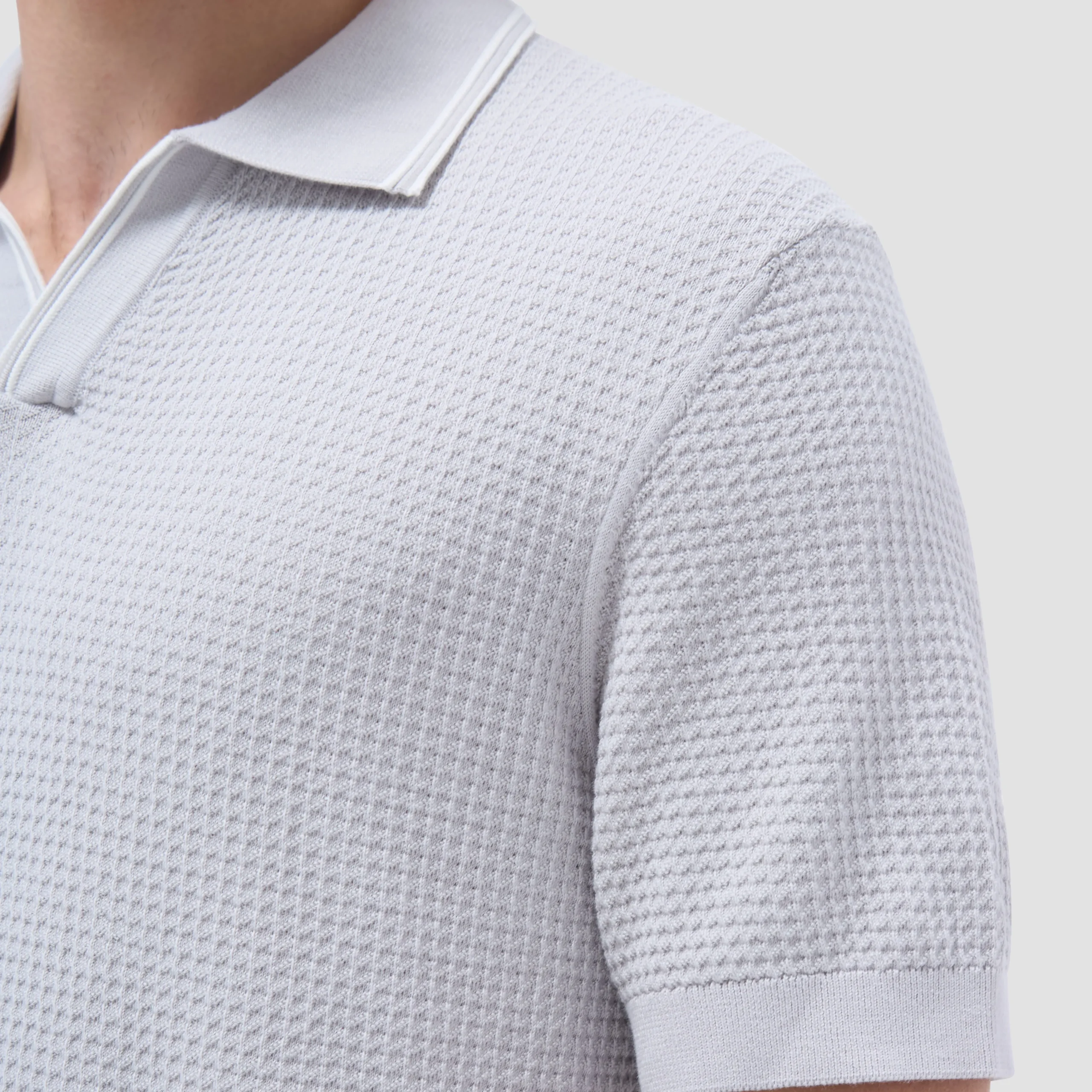 Seed Rib Short Sleeve Johnny Sweater