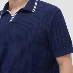 Seed Rib Short Sleeve Johnny Sweater