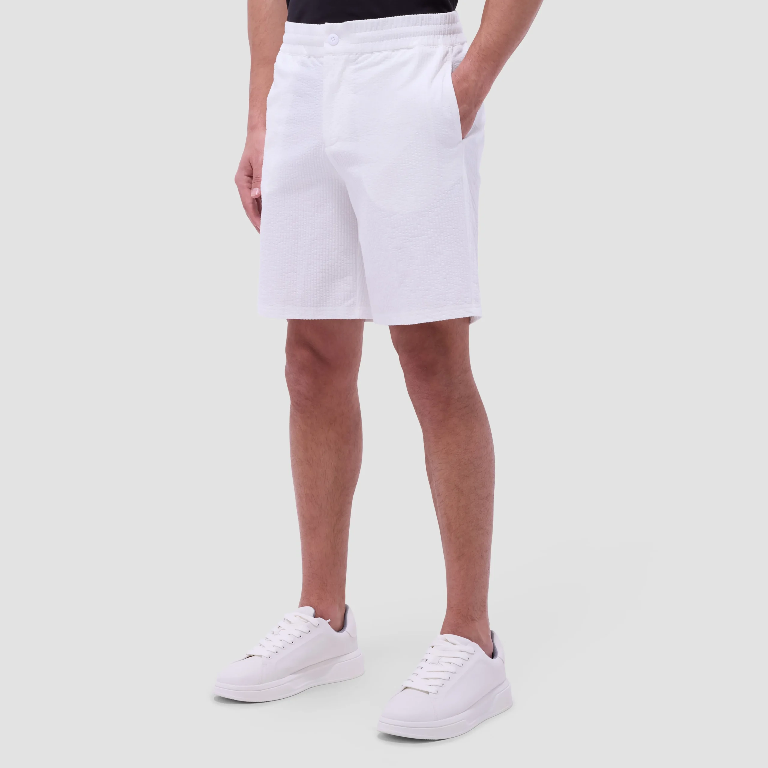 Seersucker Crinkled Shorts