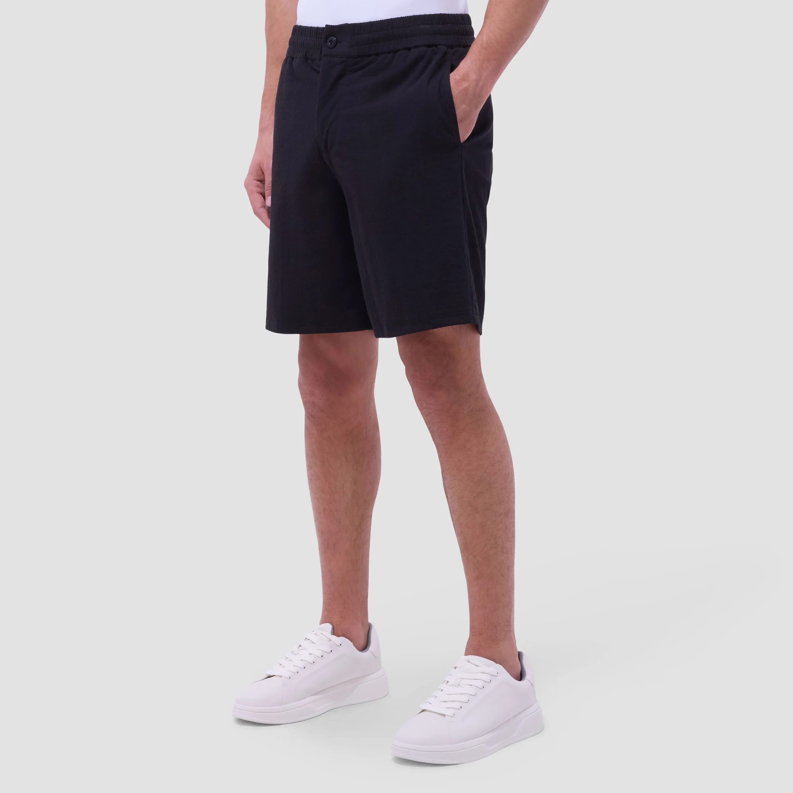 Seersucker Crinkled Shorts