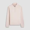Soft Touch Solid Quarter-Zip Pullover With Hood