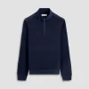 Soft Touch Solid Quarter-Zip Pullover With Hood