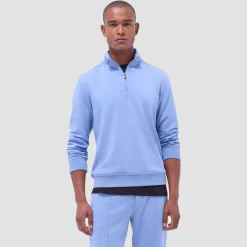 Soft Touch Solid Quarter-Zip Pullover With Hood