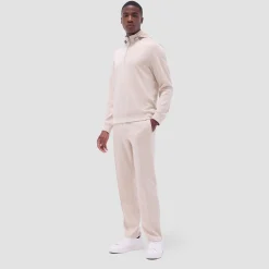 Soft Touch Solid Quarter-Zip Pullover With Hood
