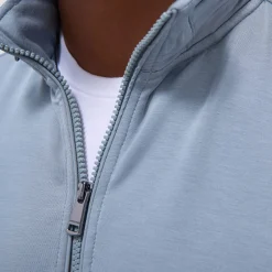 Soft Touch Solid Quarter-Zip Pullover With Hood