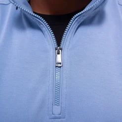 Soft Touch Solid Quarter-Zip Pullover With Hood