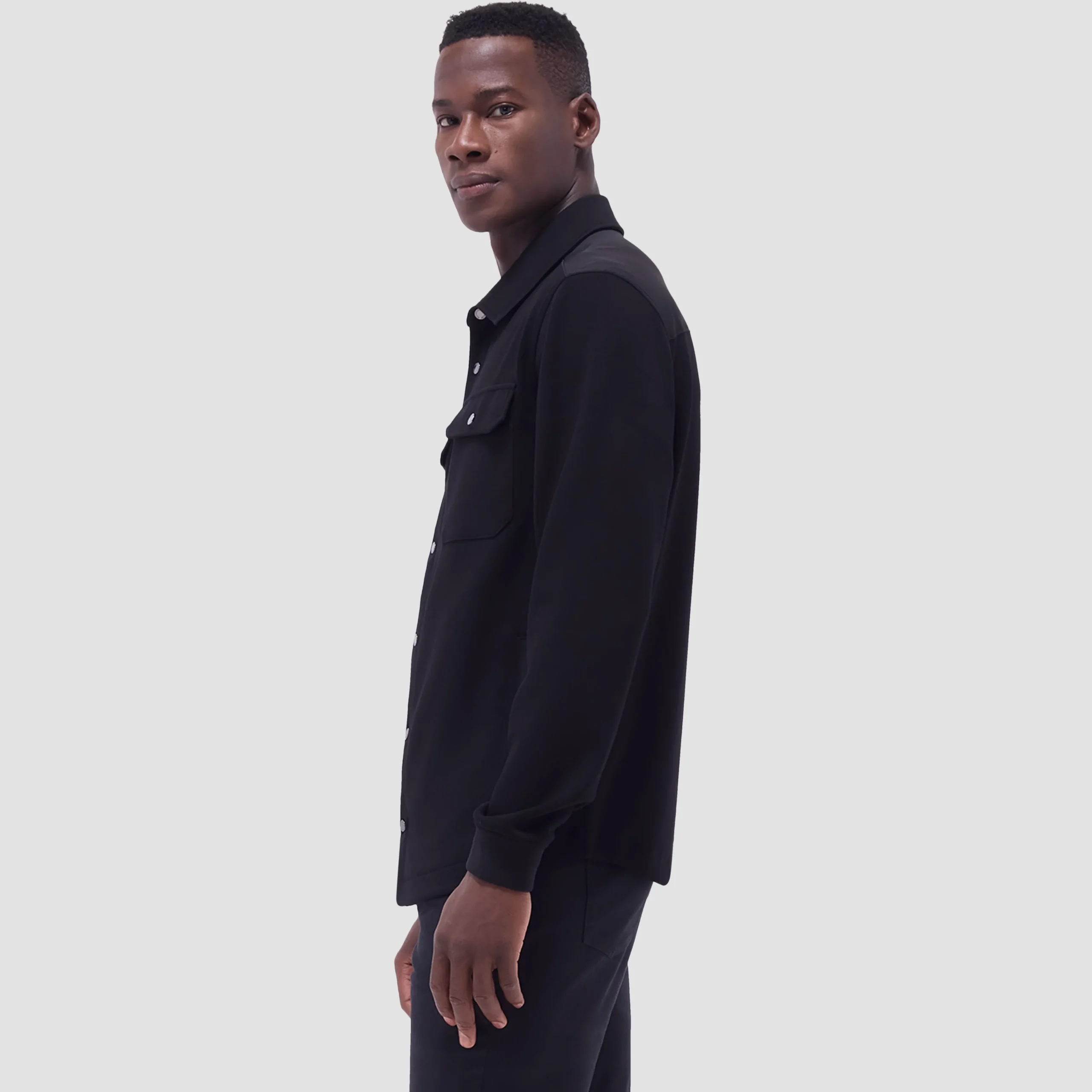 Soft Touch Solid Shirt Jacket
