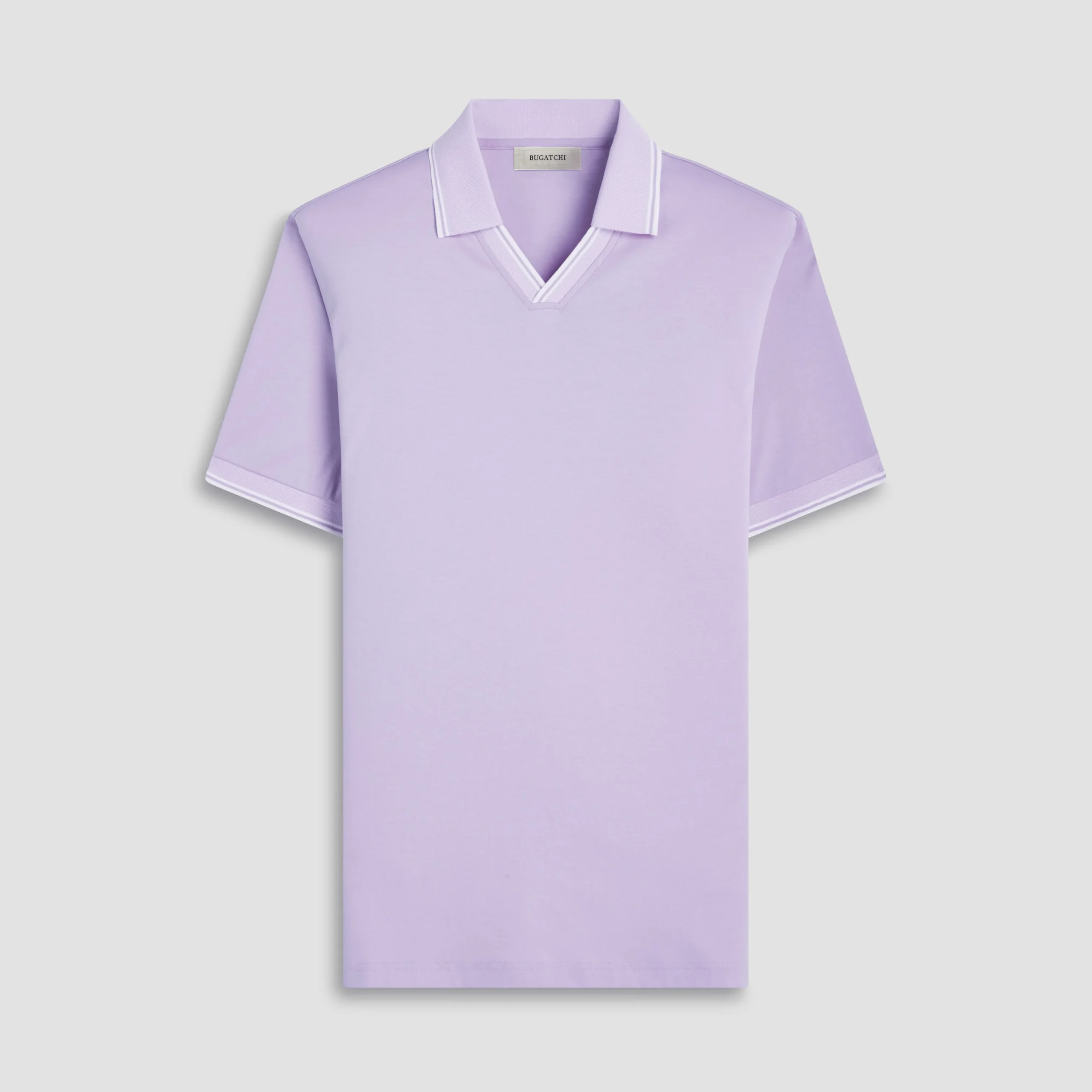 Solid Johnny Collar Polo Shirt