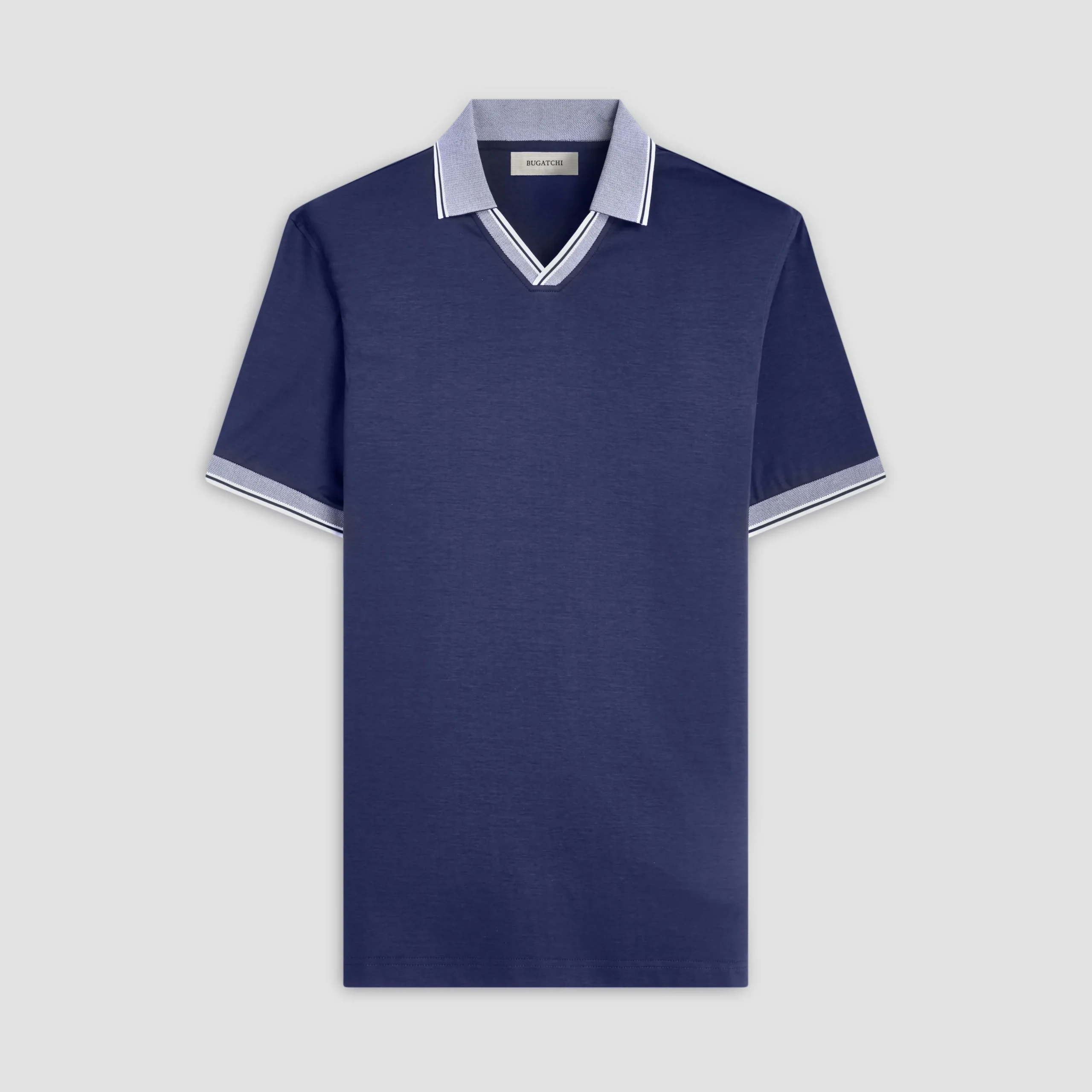 Solid Johnny Collar Polo Shirt