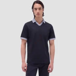 Solid Johnny Collar Polo Shirt
