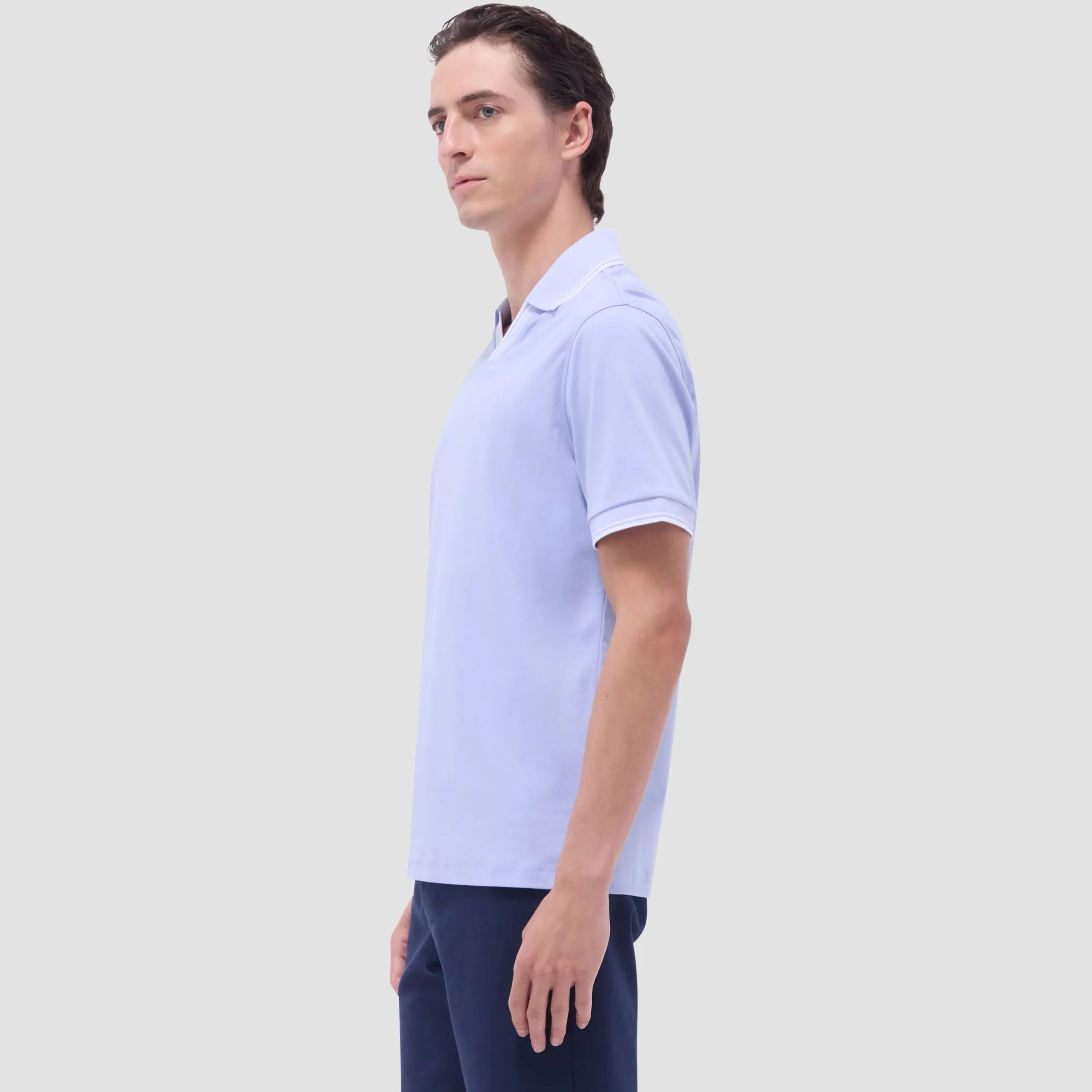 Solid Johnny Collar Polo Shirt