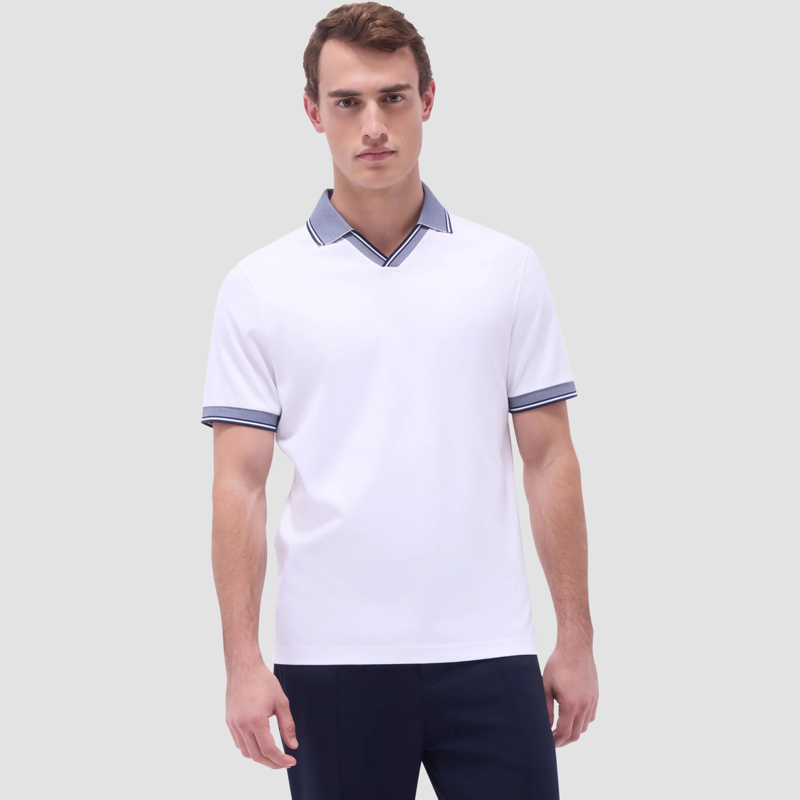 Solid Johnny Collar Polo Shirt