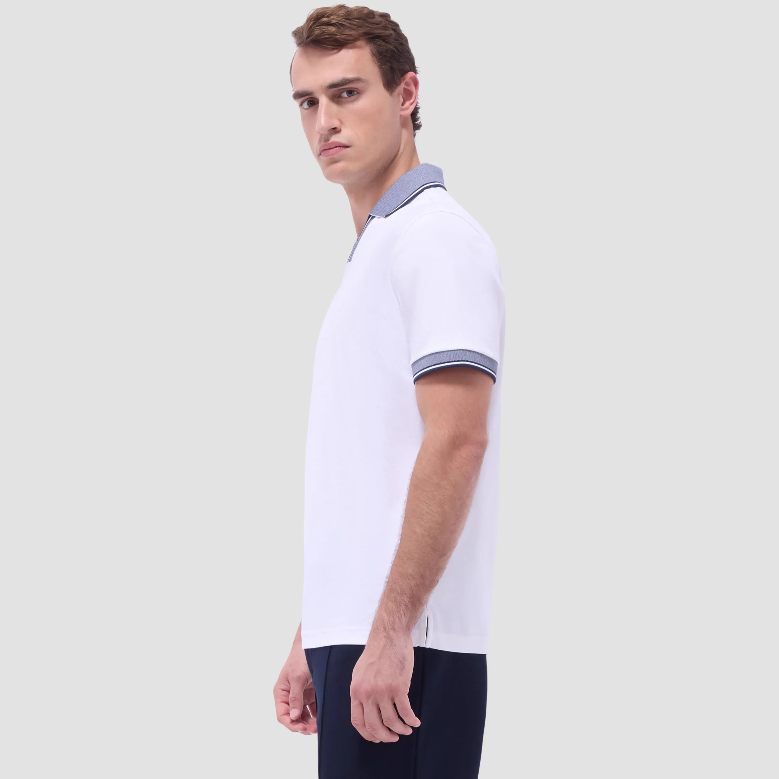 Solid Johnny Collar Polo Shirt