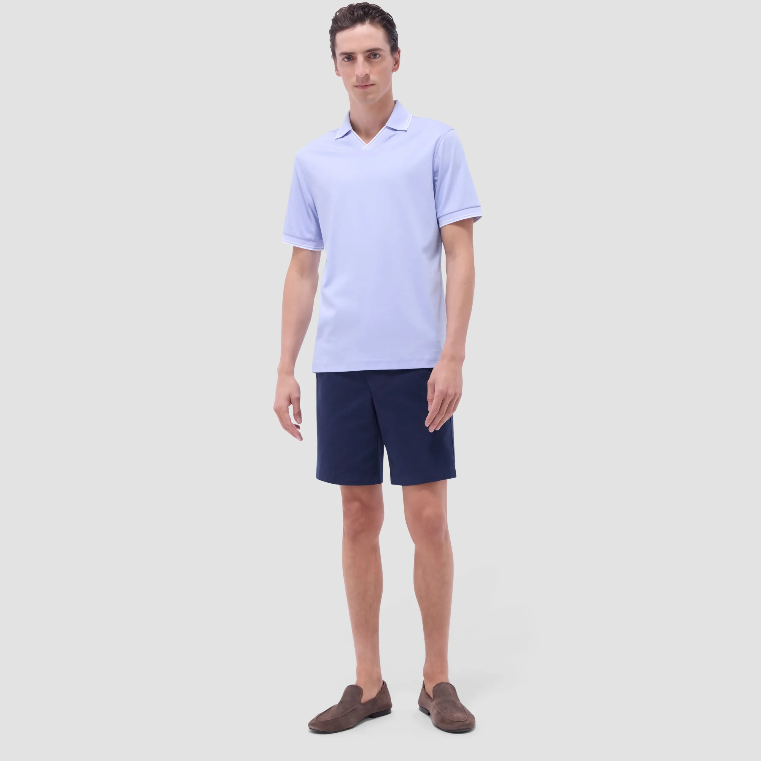 Solid Johnny Collar Polo Shirt