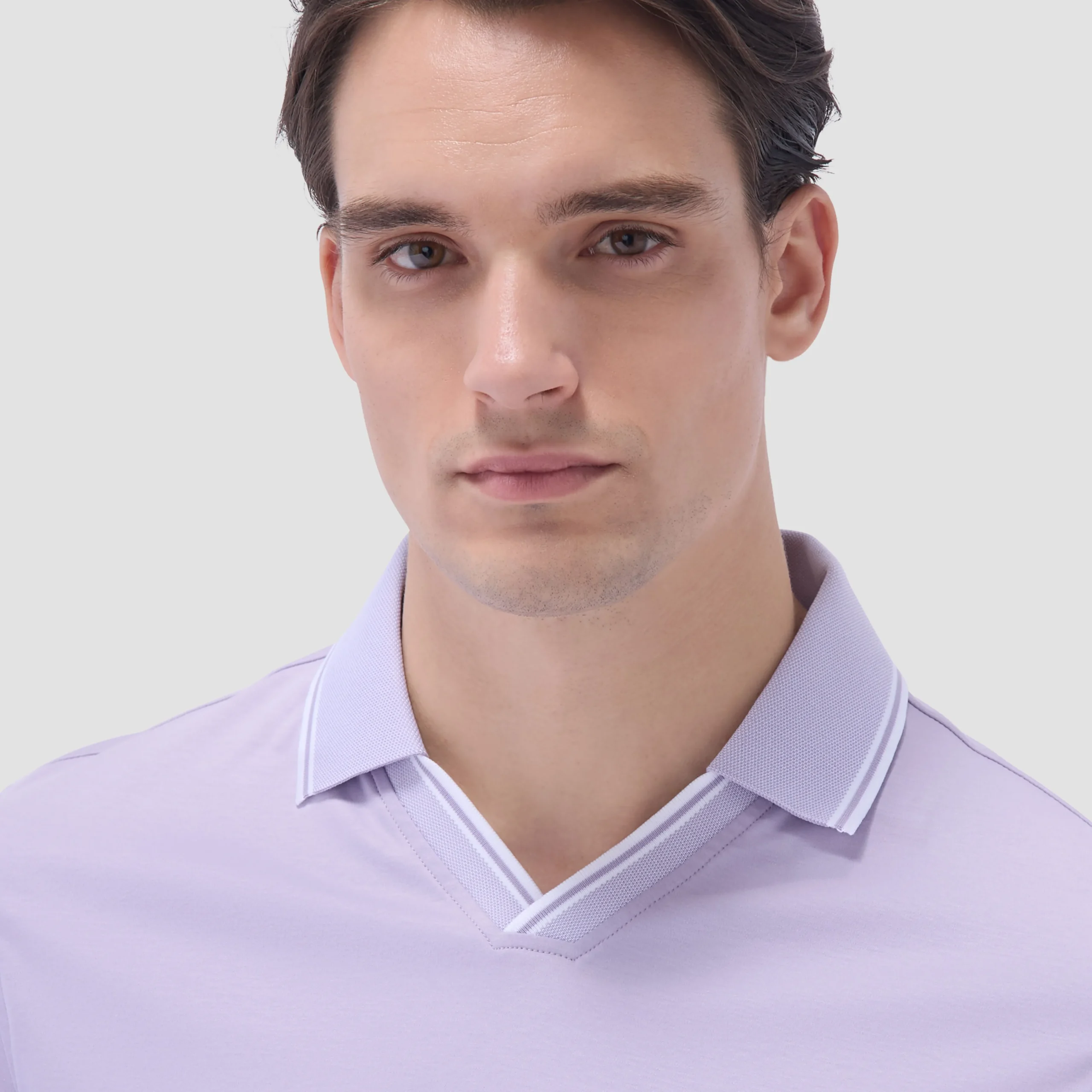 Solid Johnny Collar Polo Shirt