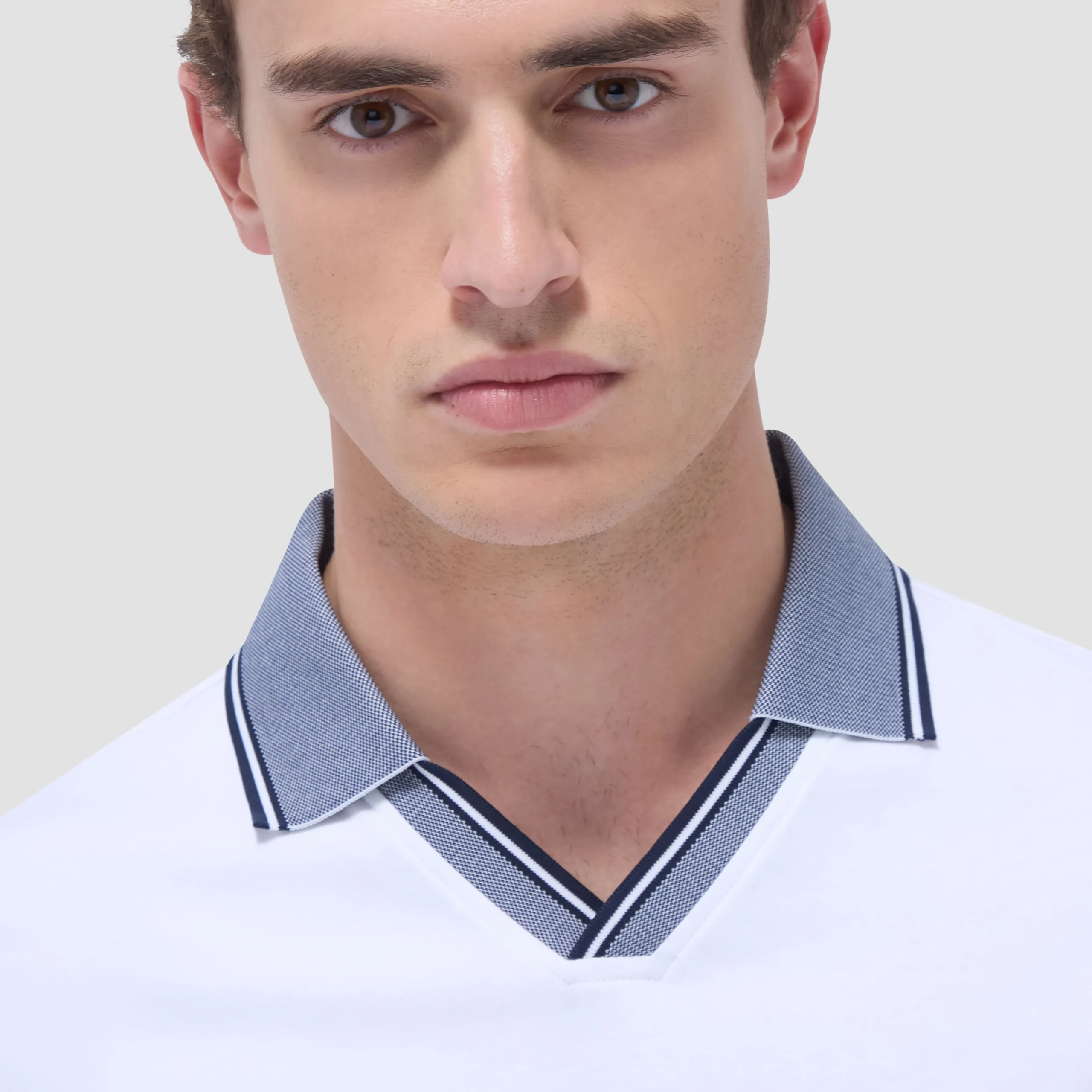 Solid Johnny Collar Polo Shirt