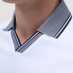 Solid Johnny Collar Polo Shirt