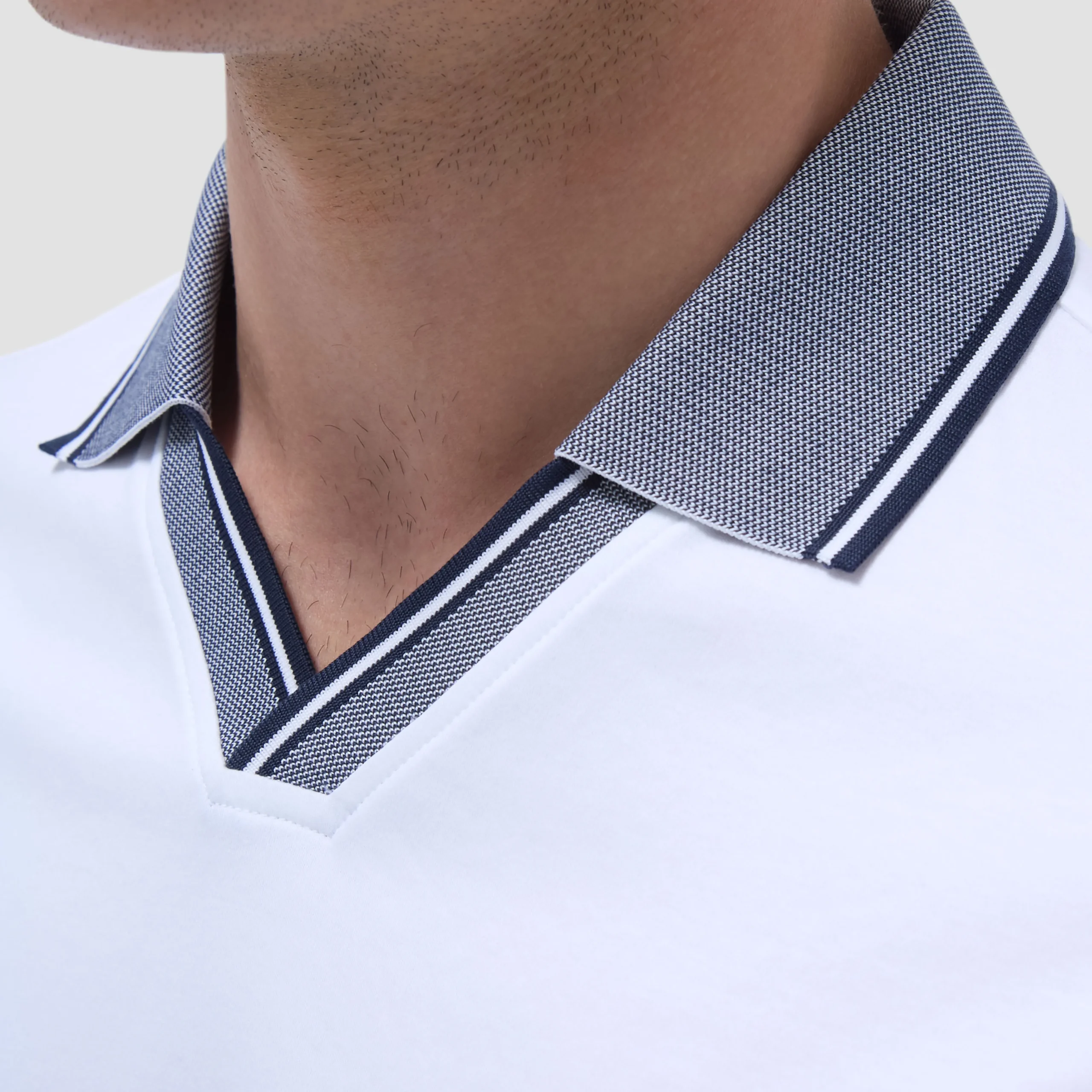 Solid Johnny Collar Polo Shirt