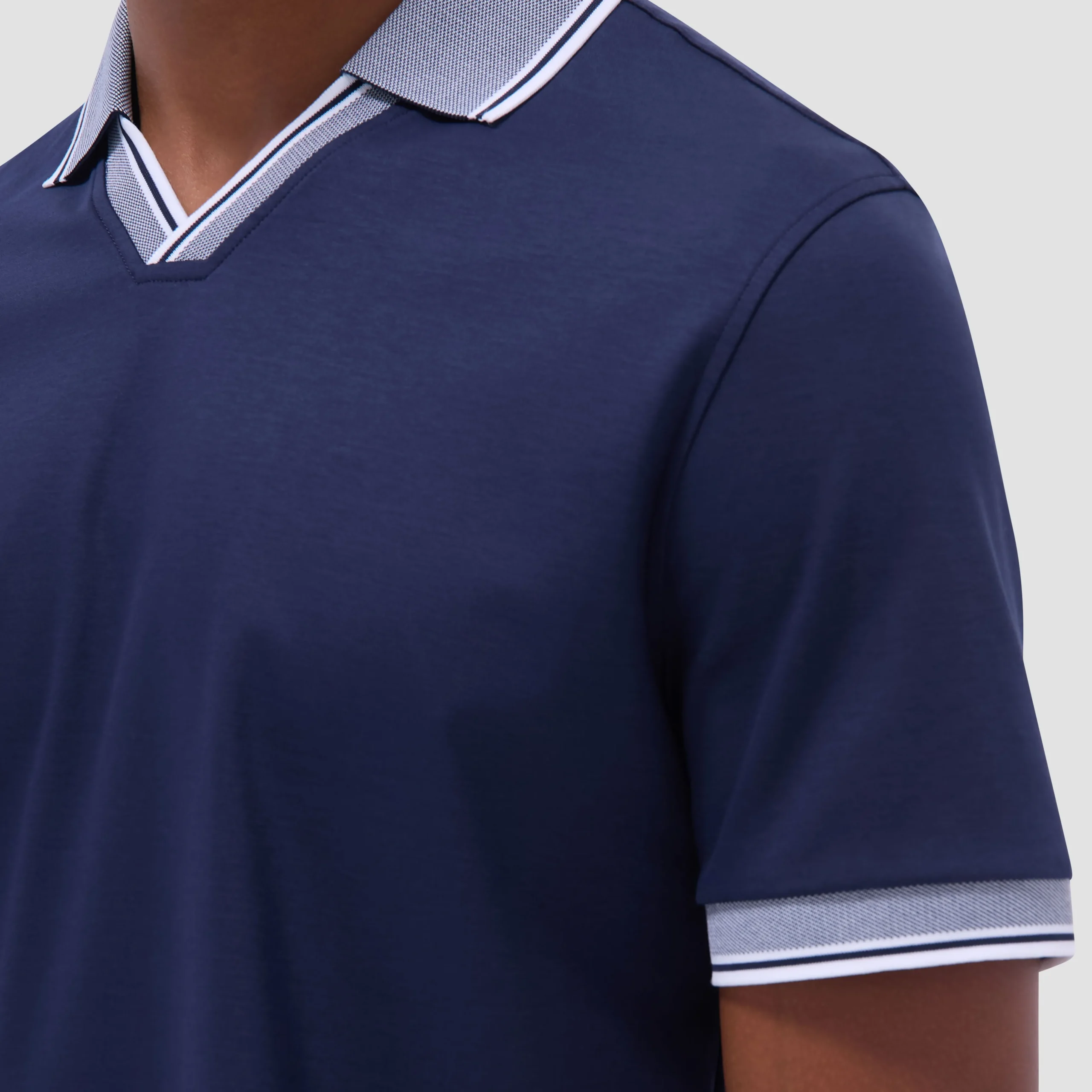 Solid Johnny Collar Polo Shirt