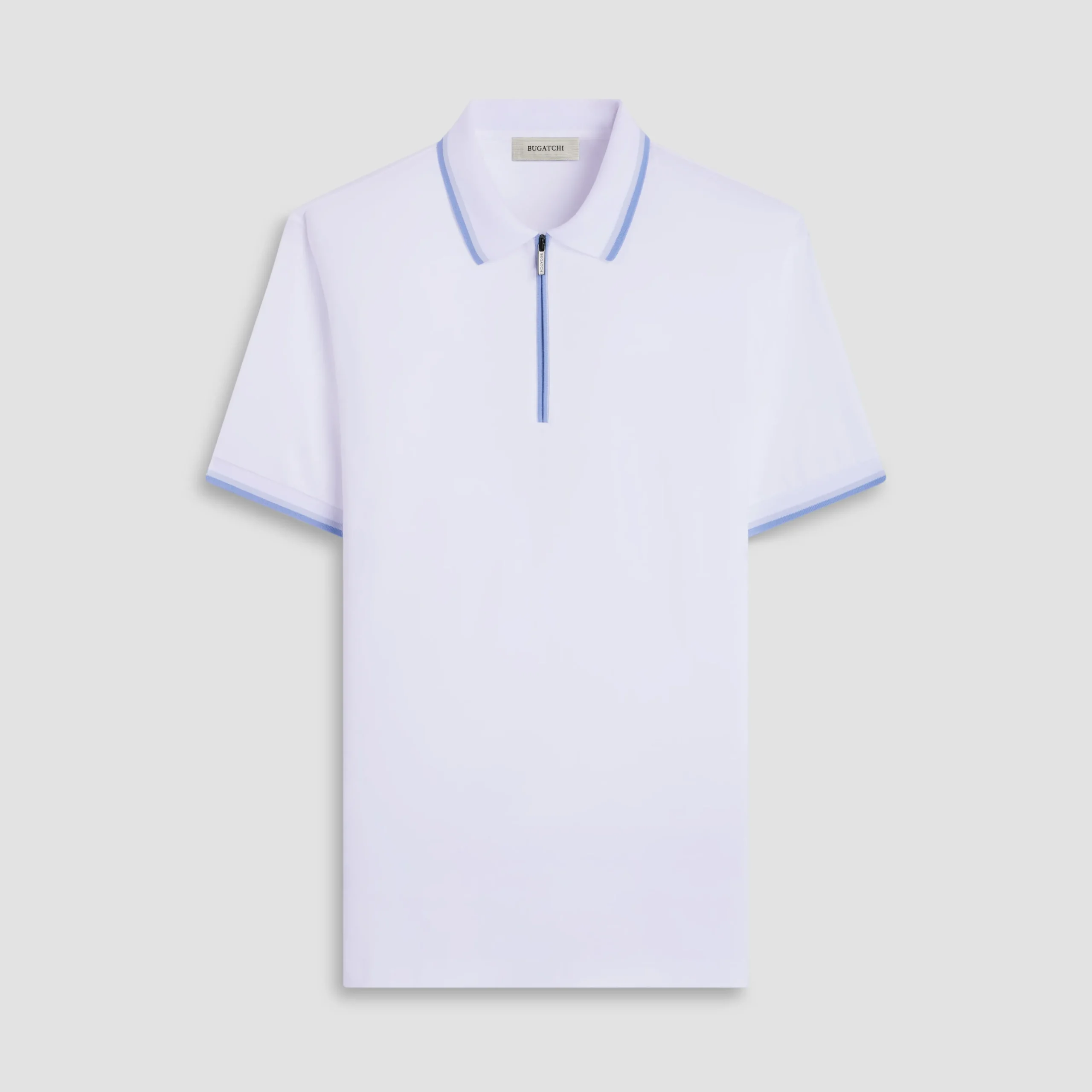 Solid Quarter-Zip Polo Shirt