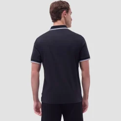 Solid Quarter-Zip Polo Shirt