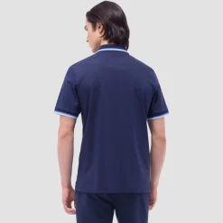 Solid Quarter-Zip Polo Shirt