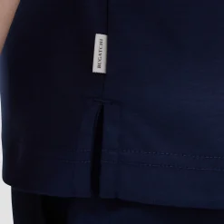 Solid Quarter-Zip Polo Shirt