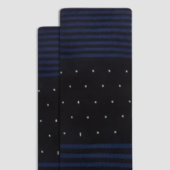 Stripe and Dot Mid-Calf Socks