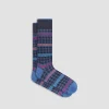 Striped Hound's Tooth Mid-Calf Socks