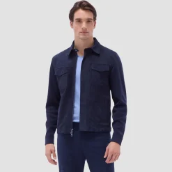 Suede Hybrid Bomber Jacket