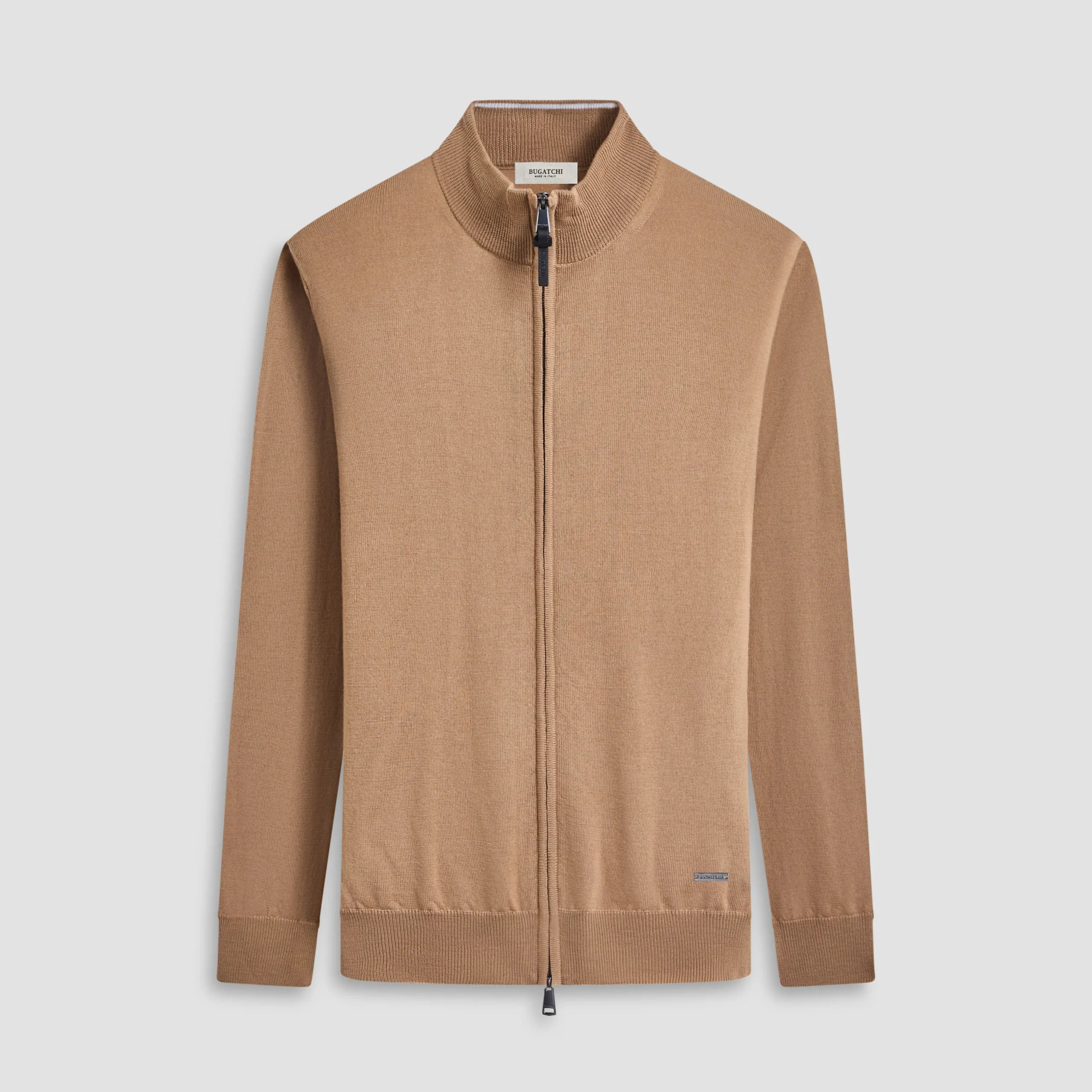 Super Merino Mock Neck Full Zip Sweater