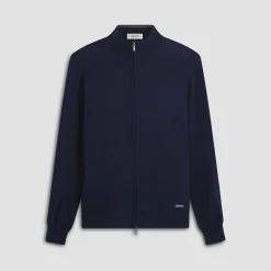 Super Merino Mock Neck Full Zip Sweater