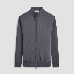 Super Merino Mock Neck Full Zip Sweater