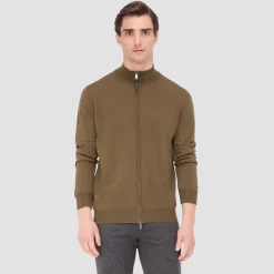 Super Merino Mock Neck Full Zip Sweater