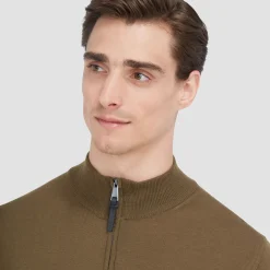 Super Merino Mock Neck Full Zip Sweater