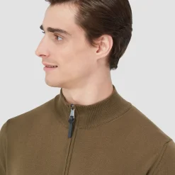 Super Merino Mock Neck Full Zip Sweater