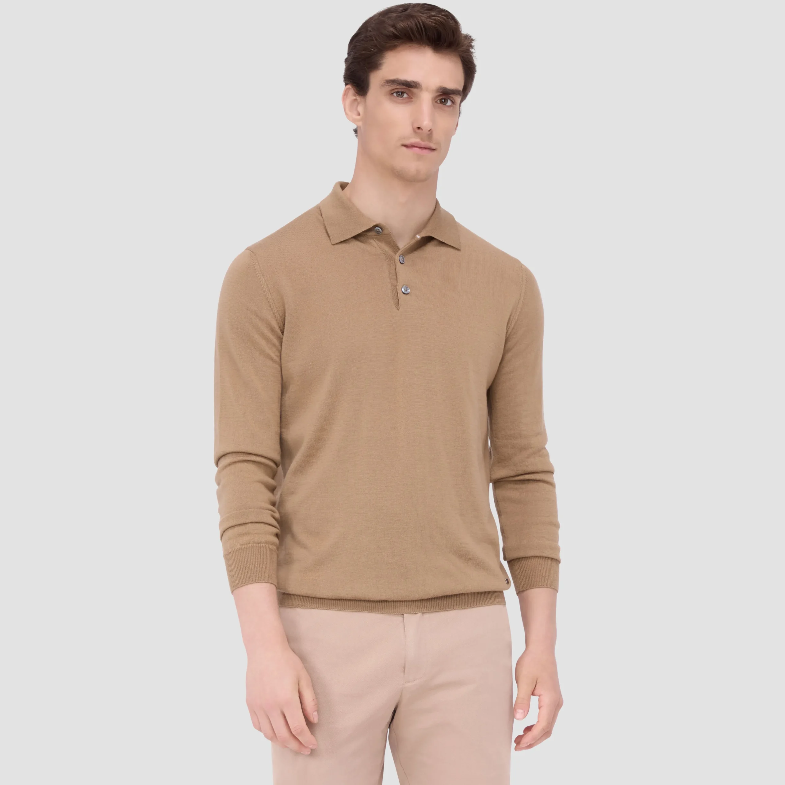 Super Merino Solid Polo Sweater