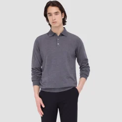 Super Merino Solid Polo Sweater