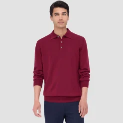 Super Merino Solid Polo Sweater