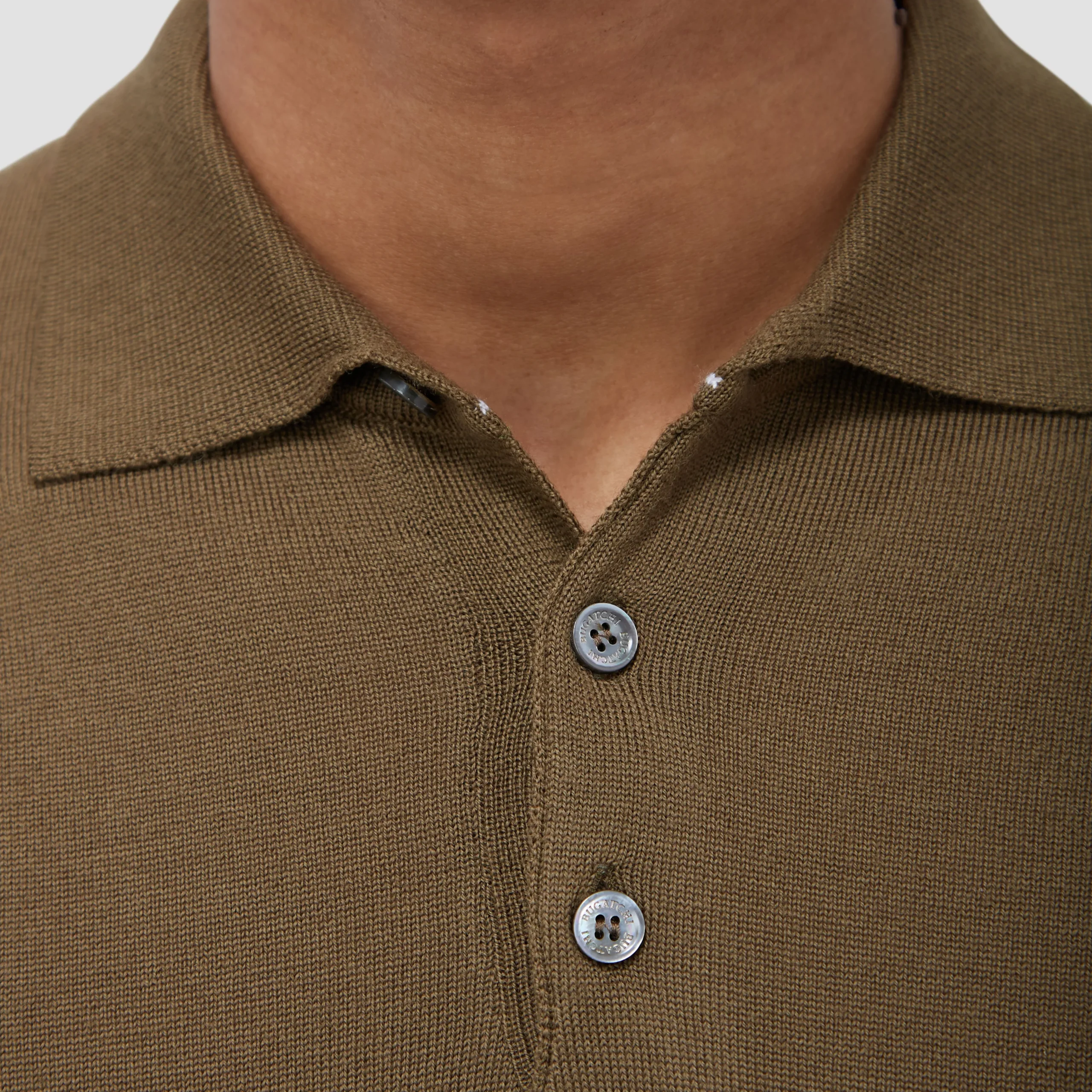 Super Merino Solid Polo Sweater