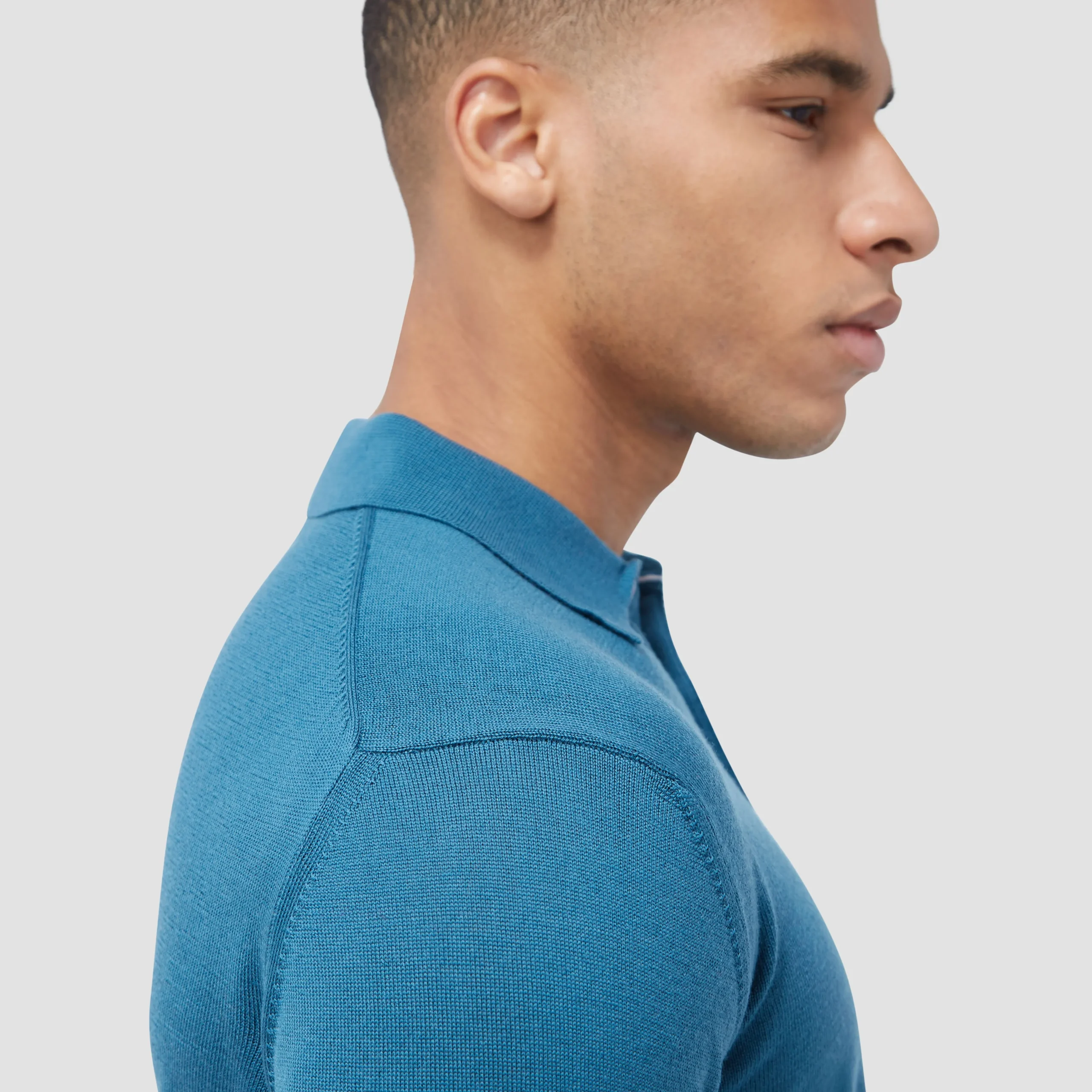 Super Merino Solid Polo Sweater