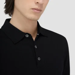 Super Merino Solid Polo Sweater