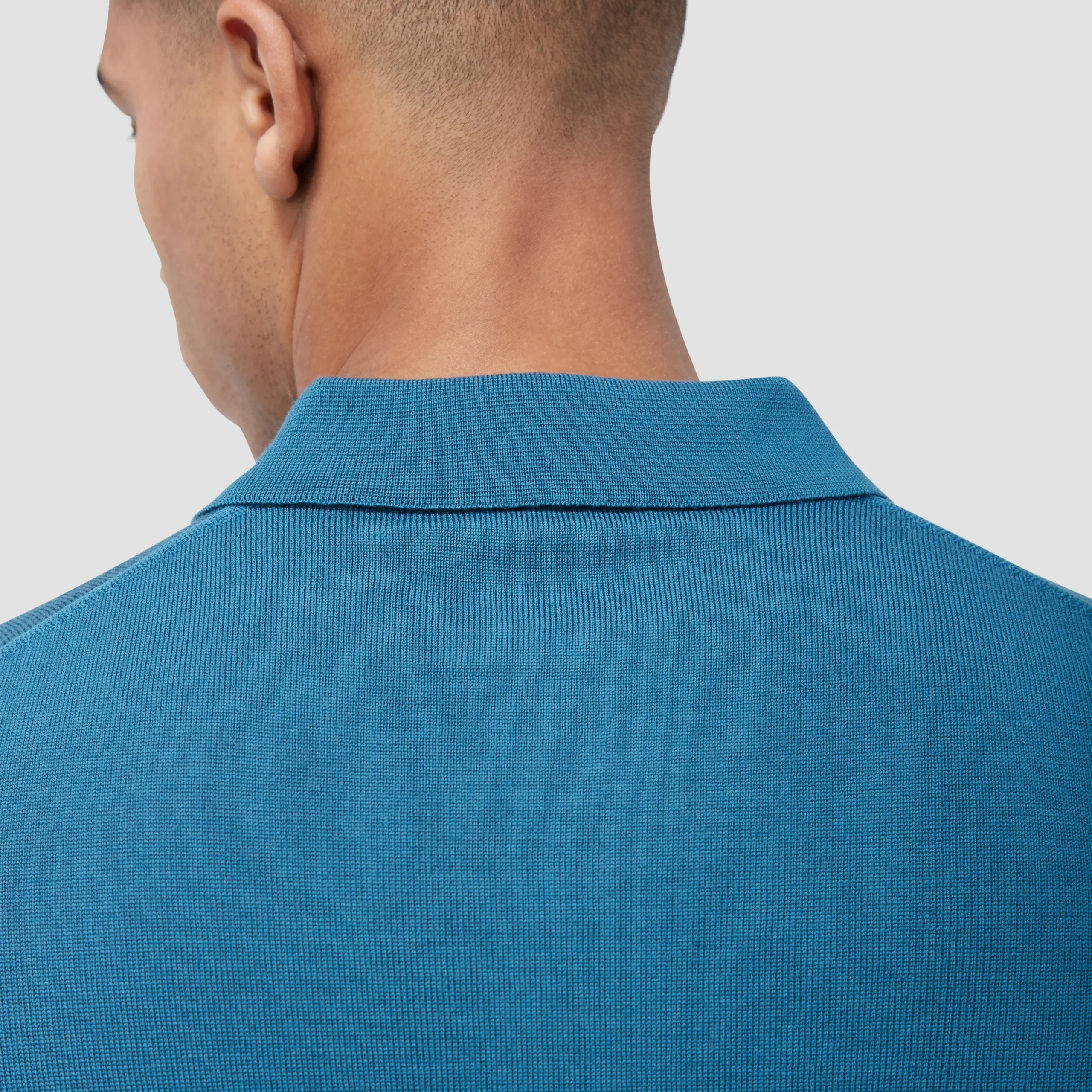 Super Merino Solid Polo Sweater