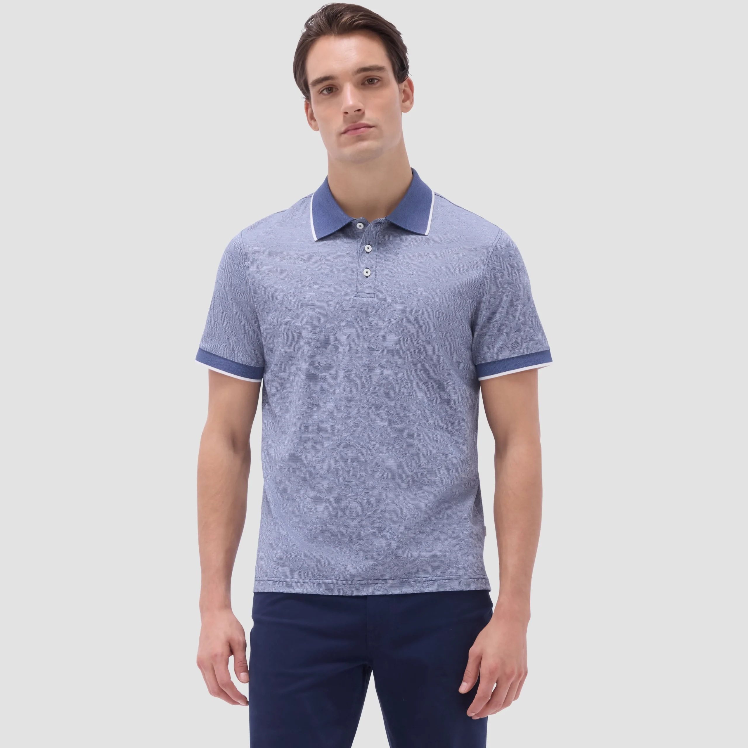Textured Jacquard Polo Shirt
