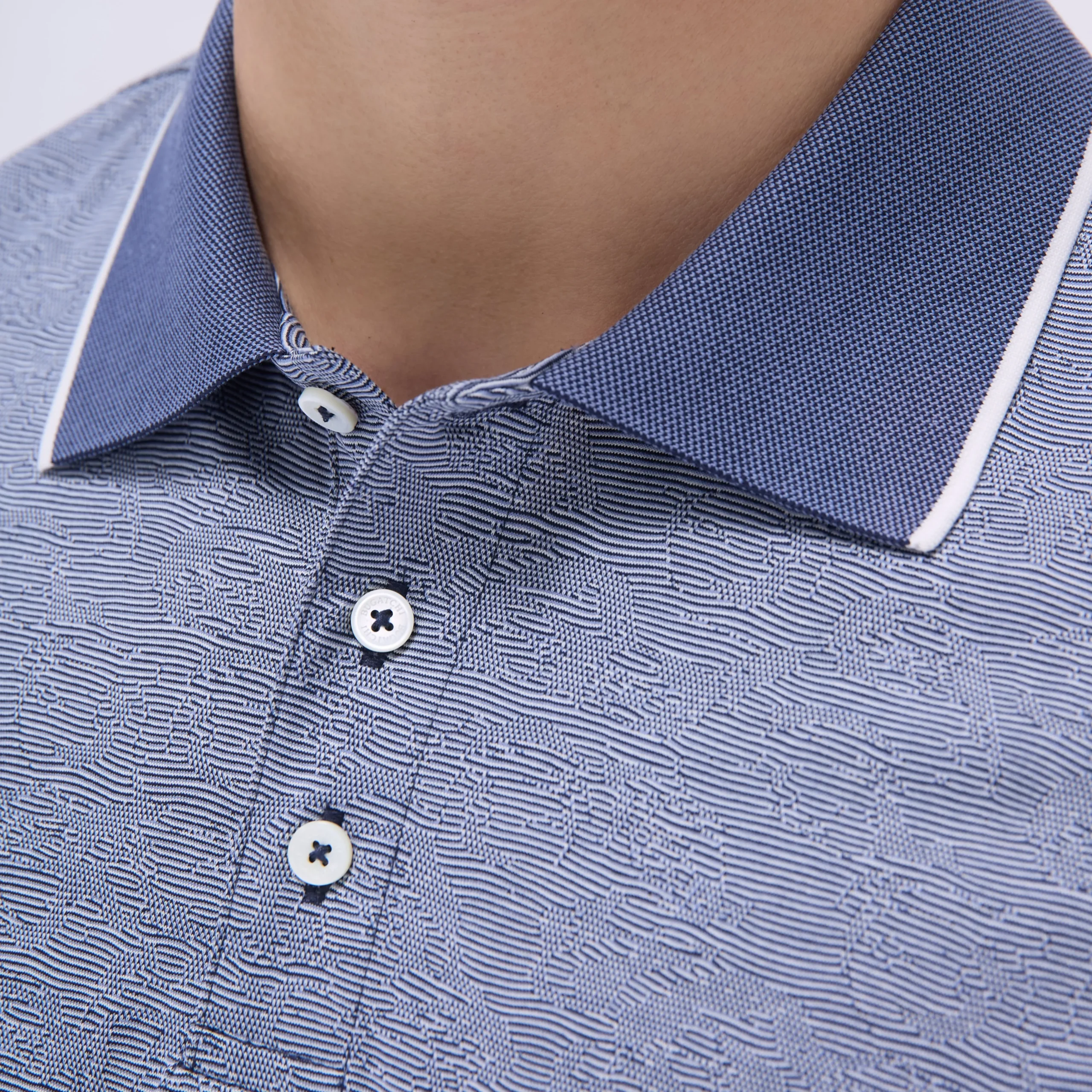 Textured Jacquard Polo Shirt