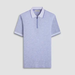 Textured Quarter-Zip Polo Shirt