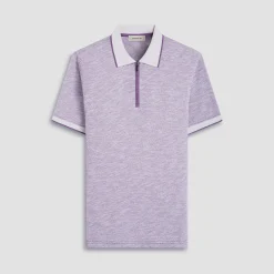 Textured Quarter-Zip Polo Shirt